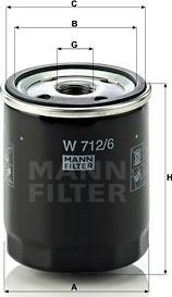 Mann-Filter W 712/6 - Oil Filter motal.fi