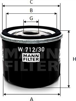 Mann-Filter W 712/30 - Oil Filter motal.fi