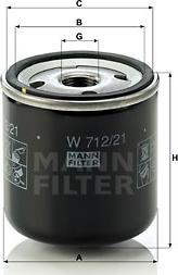 Mann-Filter W 712/21 - Oil Filter motal.fi