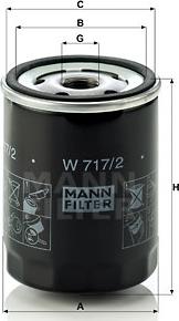 Mann-Filter W 717/2 - Oil Filter motal.fi