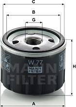 Mann-Filter W 77 - Oil Filter motal.fi