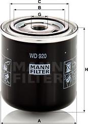 Mann-Filter WD 920 - Filter, operating hydraulics motal.fi