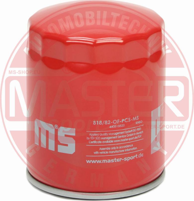 MASTER-SPORT GERMANY 818/82-OF-PCS-MS - Oil Filter motal.fi