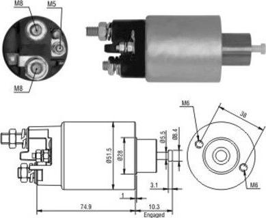 Meat & Doria 46099 - Solenoid Switch, starter motal.fi