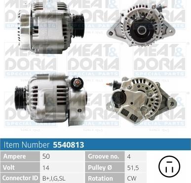 Meat & Doria 5540813 - Alternator motal.fi