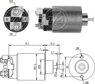 Messmer ZM698 - Solenoid Switch, starter motal.fi