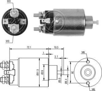 Messmer ZM1698 - Solenoid Switch, starter motal.fi