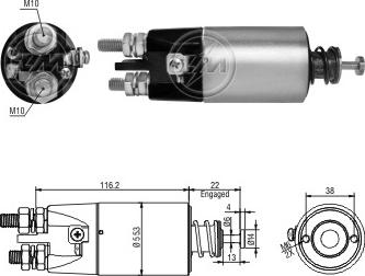 Messmer ZM2897 - Solenoid Switch, starter motal.fi