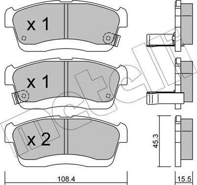 Metelli 22-0914-0 - Brake Pad Set, disc brake motal.fi