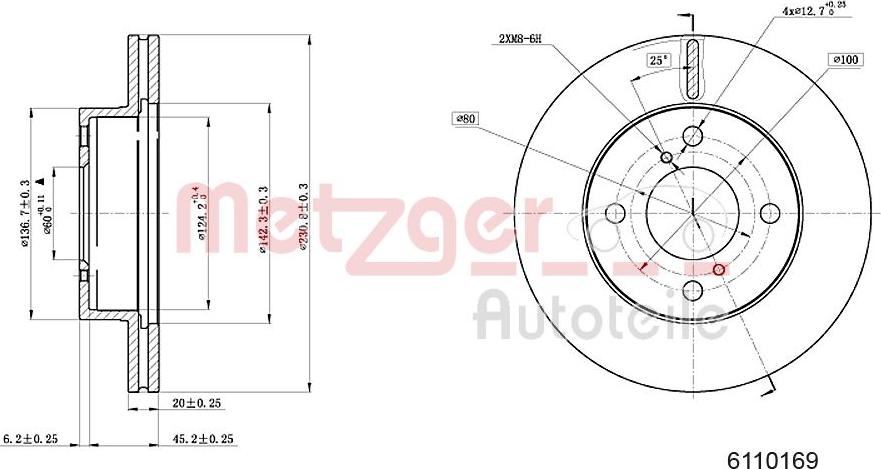 Metzger 6110169 - Brake Disc motal.fi