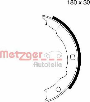 Metzger MG 665 - Brake Shoe Set, parking brake motal.fi