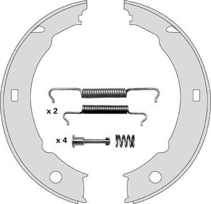 MGA M774R - Brake Shoe Set, parking brake motal.fi