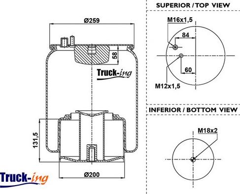 Montcada 0293065 - Bellow, air suspension motal.fi