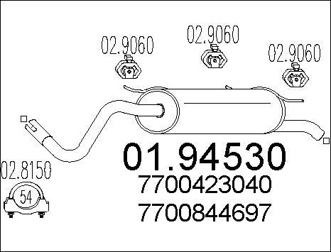 MTS 01.94530 - End Silencer motal.fi