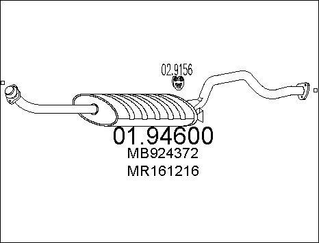 MTS 01.94600 - End Silencer motal.fi