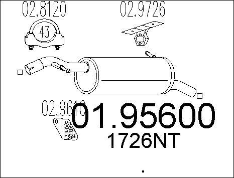 MTS 01.95600 - End Silencer motal.fi