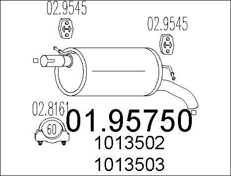 MTS 01.95750 - End Silencer motal.fi