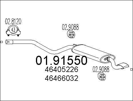 MTS 01.91550 - End Silencer motal.fi