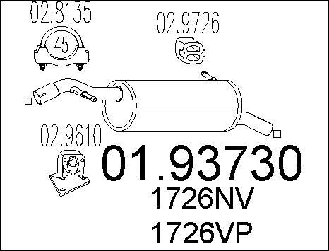 MTS 01.93730 - End Silencer motal.fi