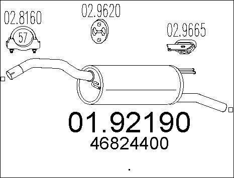 MTS 01.92190 - End Silencer motal.fi