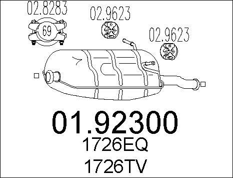 MTS 01.92300 - End Silencer motal.fi