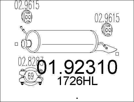 MTS 01.92310 - End Silencer motal.fi