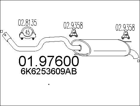 MTS 01.97600 - End Silencer motal.fi