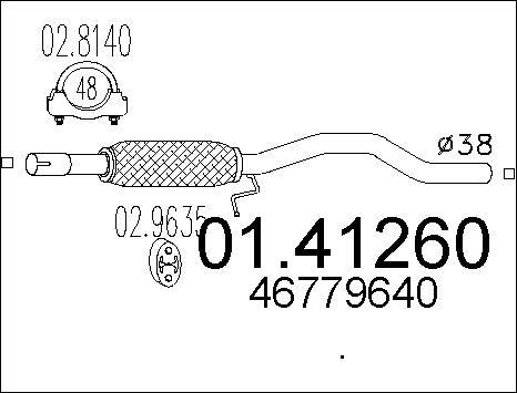 MTS 01.41260 - Exhaust Pipe motal.fi