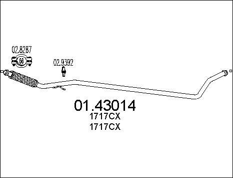 MTS 01.43014 - Exhaust Pipe motal.fi