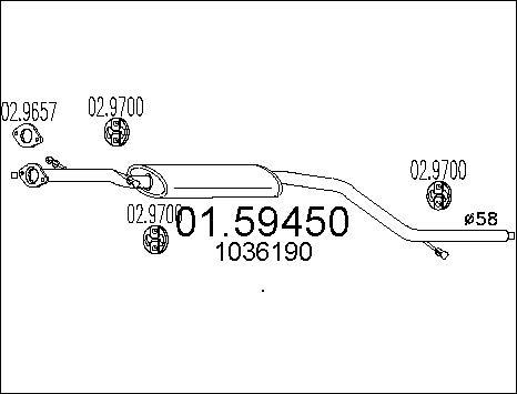 MTS 01.59450 - Middle Silencer motal.fi