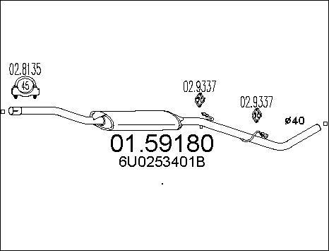 MTS 01.59180 - Middle Silencer motal.fi