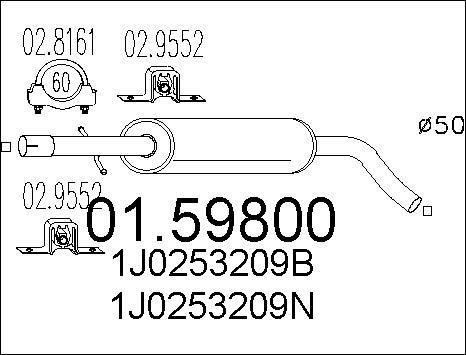 MTS 01.59800 - Middle Silencer motal.fi