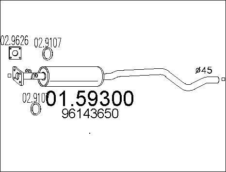 MTS 01.59300 - Middle Silencer motal.fi