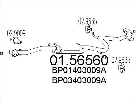 MTS 01.56560 - Middle Silencer motal.fi