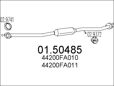 MTS 01.50485 - Middle Silencer motal.fi