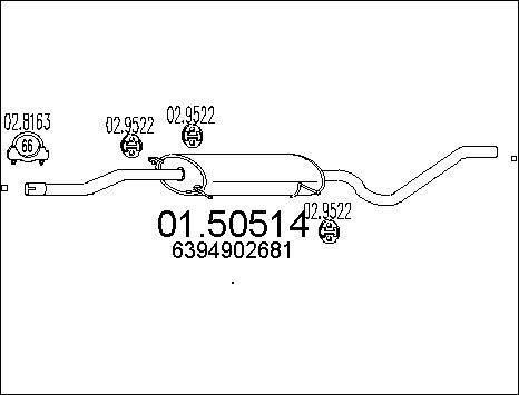 MTS 01.50514 - Middle Silencer motal.fi