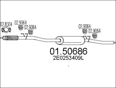 MTS 01.50686 - Middle Silencer motal.fi