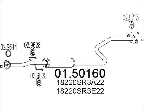 MTS 01.50160 - Middle Silencer motal.fi