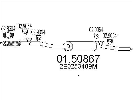 MTS 01.50867 - Middle Silencer motal.fi