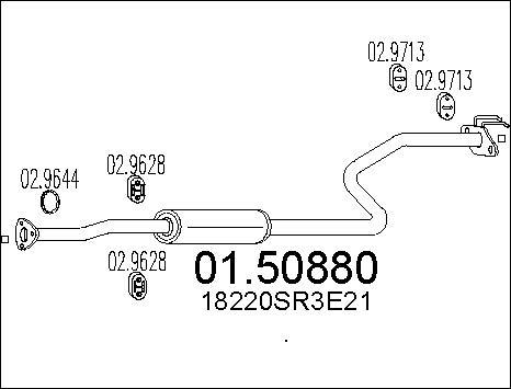 MTS 01.50880 - Middle Silencer motal.fi