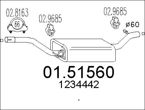 MTS 01.51560 - Middle Silencer motal.fi