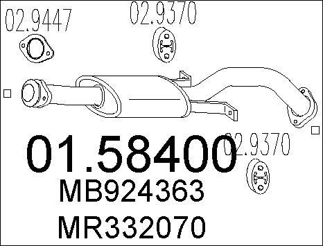 MTS 01.58400 - Middle Silencer motal.fi