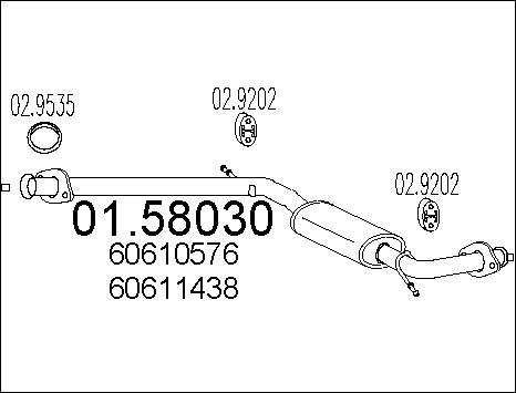 MTS 01.58030 - Middle Silencer motal.fi