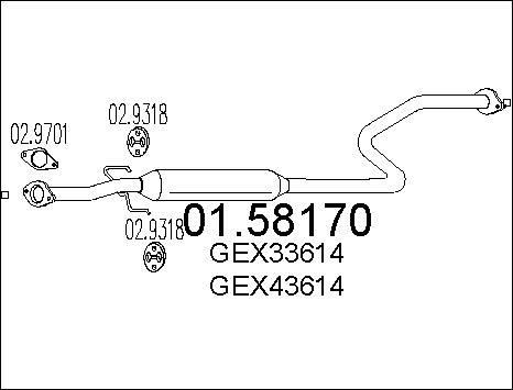 MTS 01.58170 - Middle Silencer motal.fi