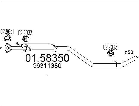 MTS 01.58350 - Middle Silencer motal.fi