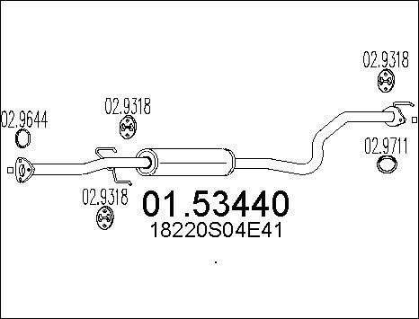 MTS 01.53440 - Middle Silencer motal.fi