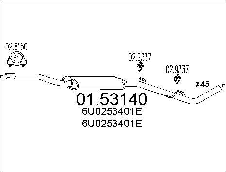 MTS 01.53140 - Middle Silencer motal.fi