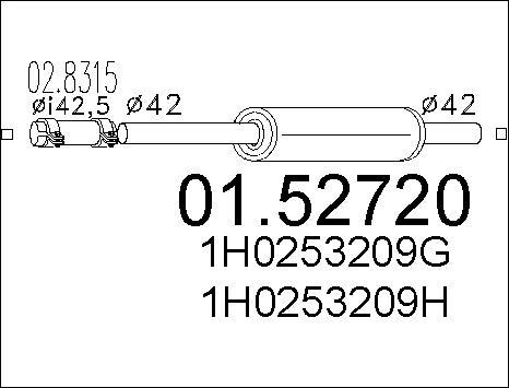 MTS 01.52720 - Middle Silencer motal.fi