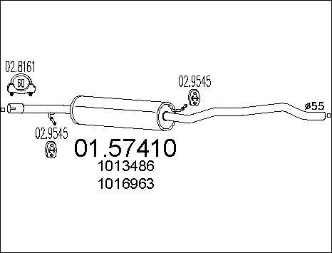 MTS 01.57410 - Middle Silencer motal.fi