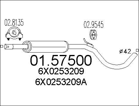 MTS 01.57500 - Middle Silencer motal.fi